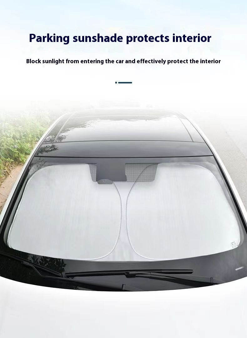 Car Titanium Silver Heat Insulation Block Heat UV Protection Sun Block
