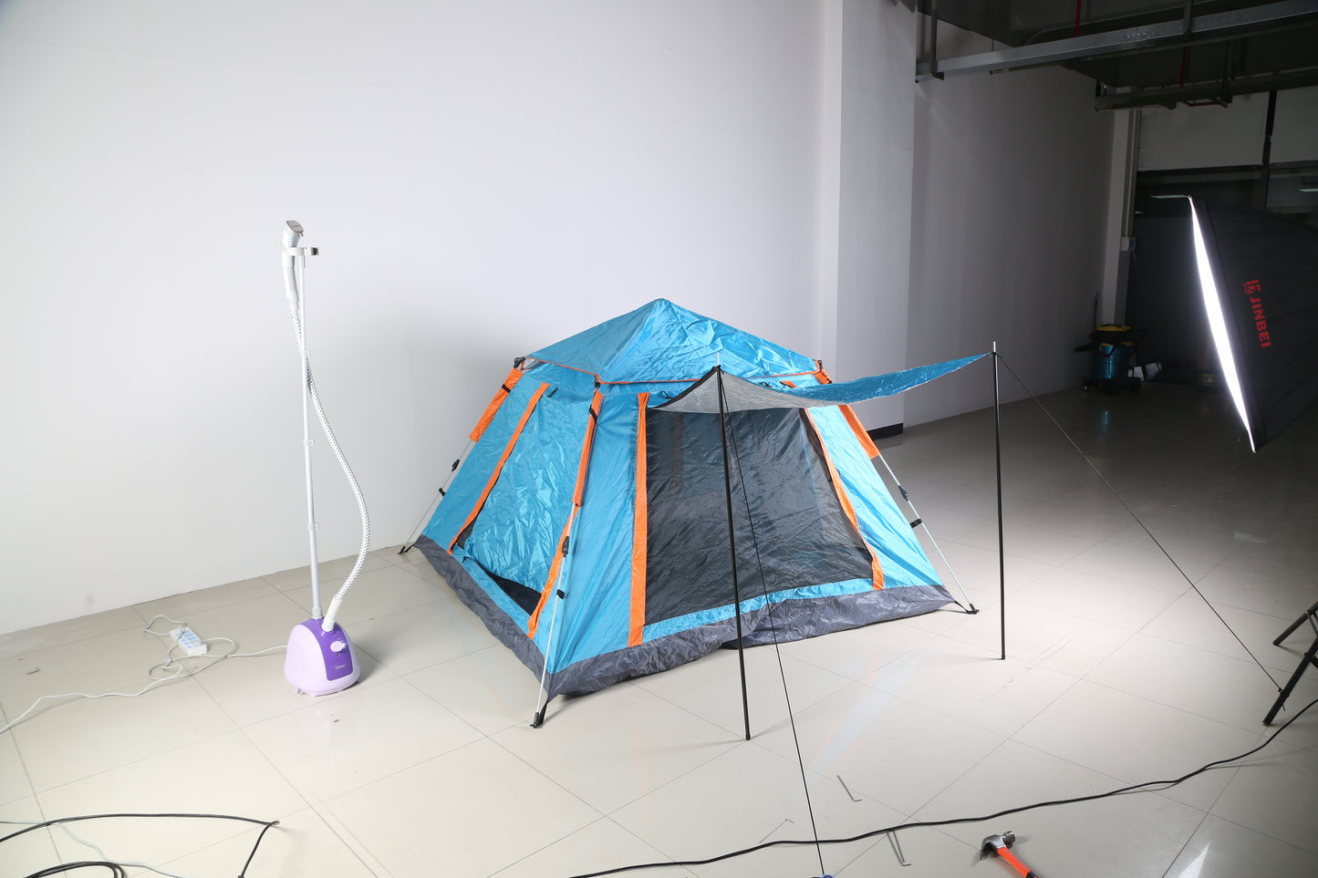 1Pc 4-5 Person Camping Tent With 2 Mosquito Nets Windows Carry Bag Waterproof 7.05x7.05x4.46ft For Hiking Climbing Adventure Fishing Fedex Shipping