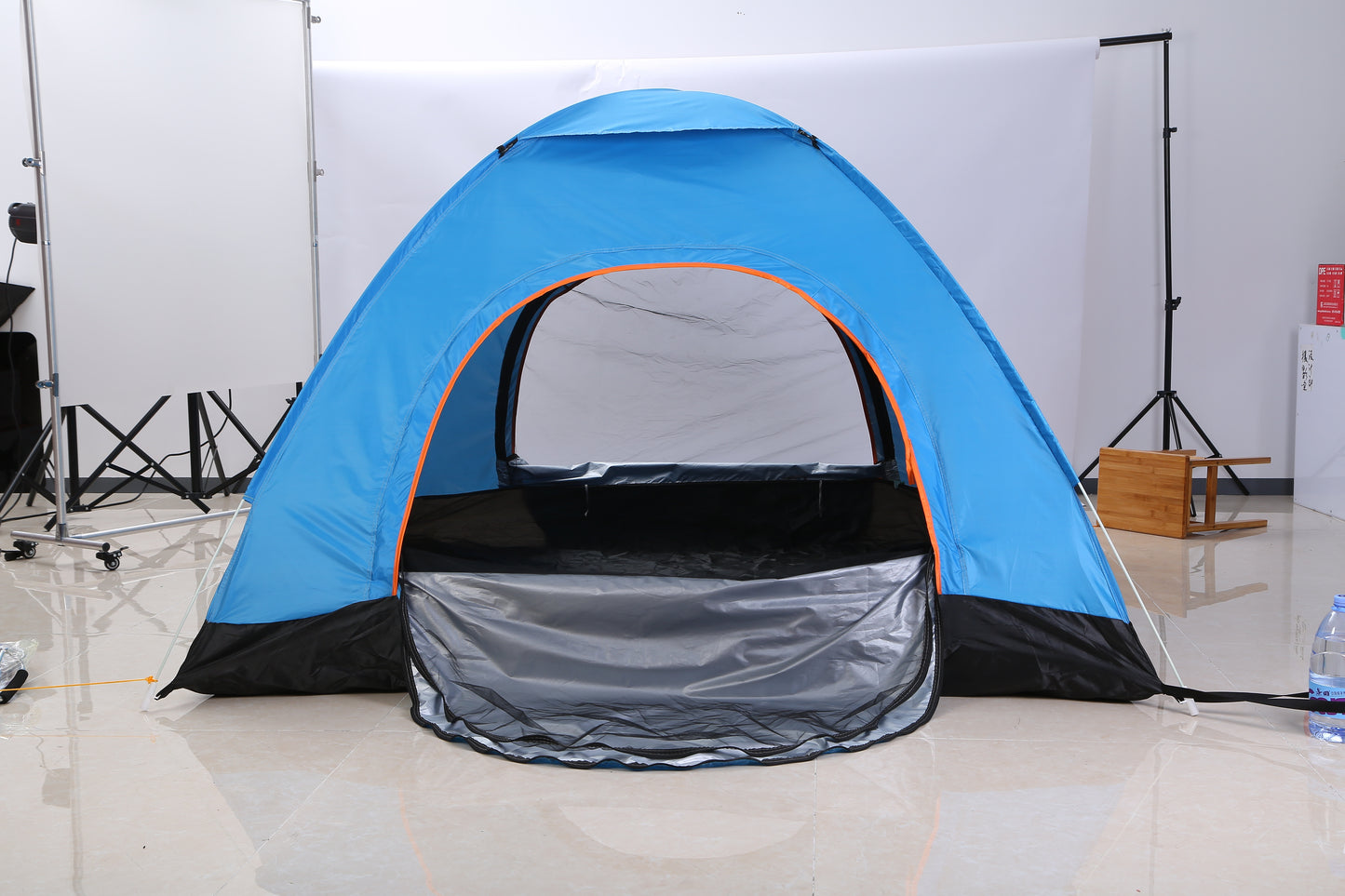 1Pc 4 Persons Camping Waterproof Tent Instant Setup Tent With Mosquito Net Doors Carrying Bag Folding 4 Seasons For Hiking Climbing Adventure Fishing