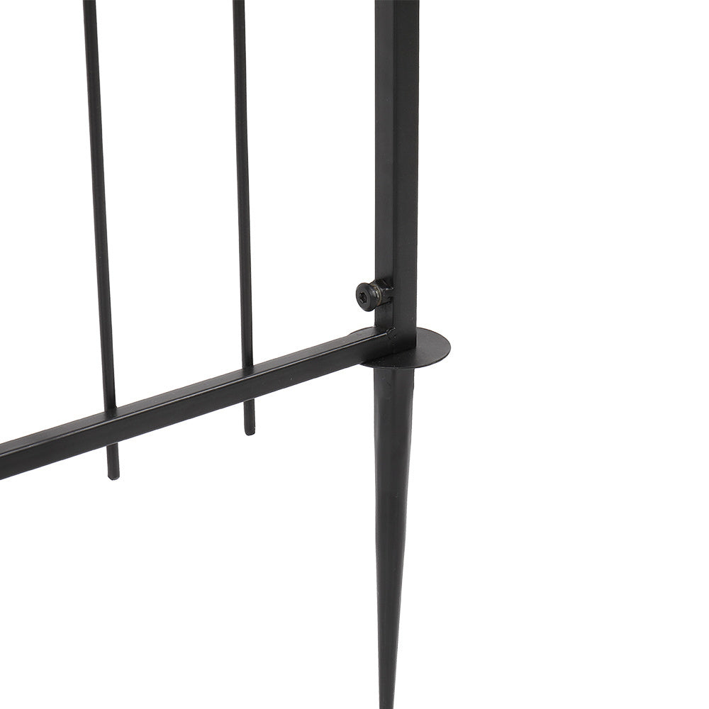 7.1ft Black Flat Top Wrought Iron, Courtyard Iron Arch