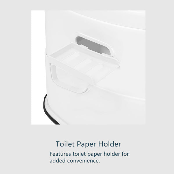 White Outdoor Toilet With Anti Slip Pad