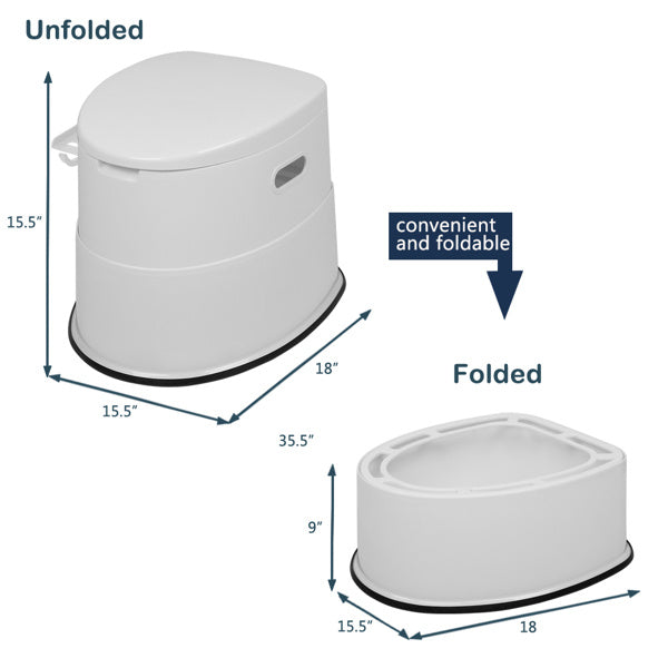 White Outdoor Toilet With Anti Slip Pad
